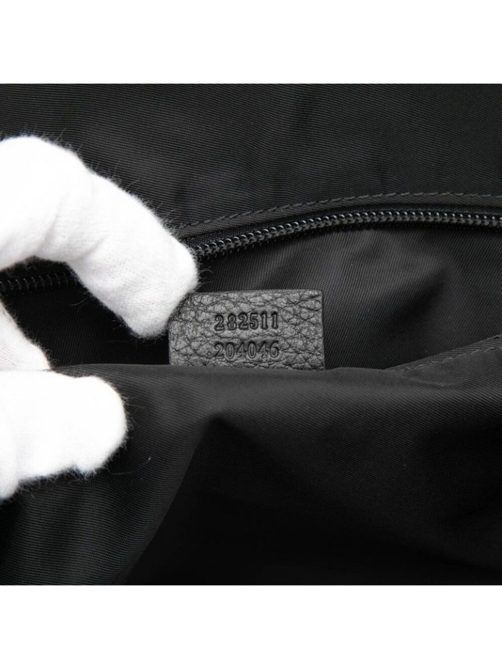 Gucci Sherry Line Boston Bag Black Gray Brown Leather - Picture 7 of 7